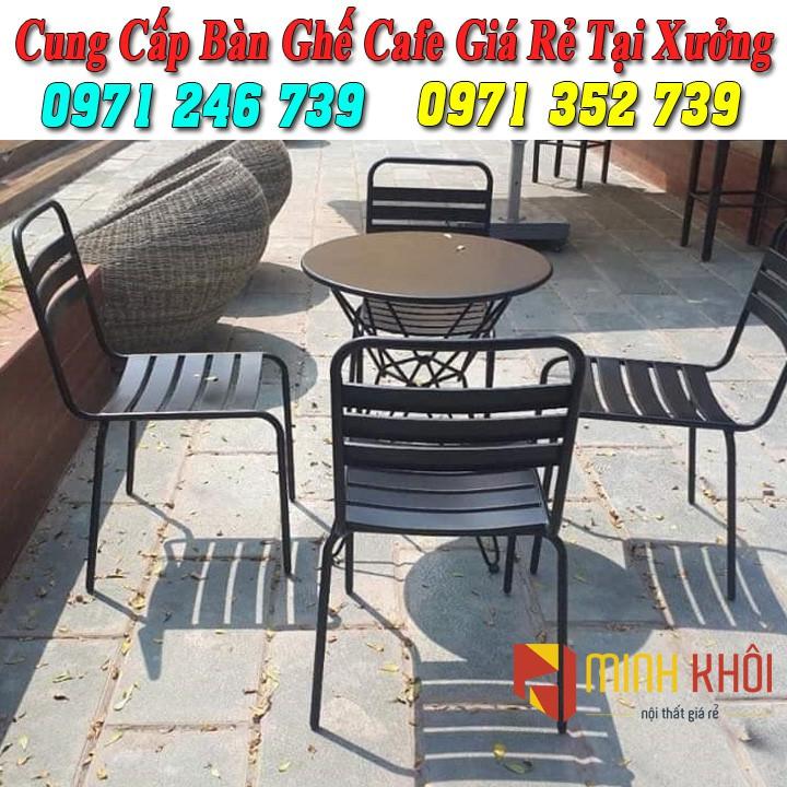 Bộ bàn ghế sắt cafe ngoài trời