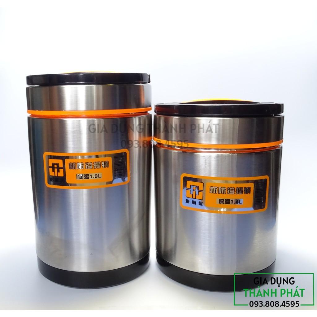 CAMEN GIỮ NHIỆT 3 NGĂN VIỀN CAM 1400ML - 1900ML