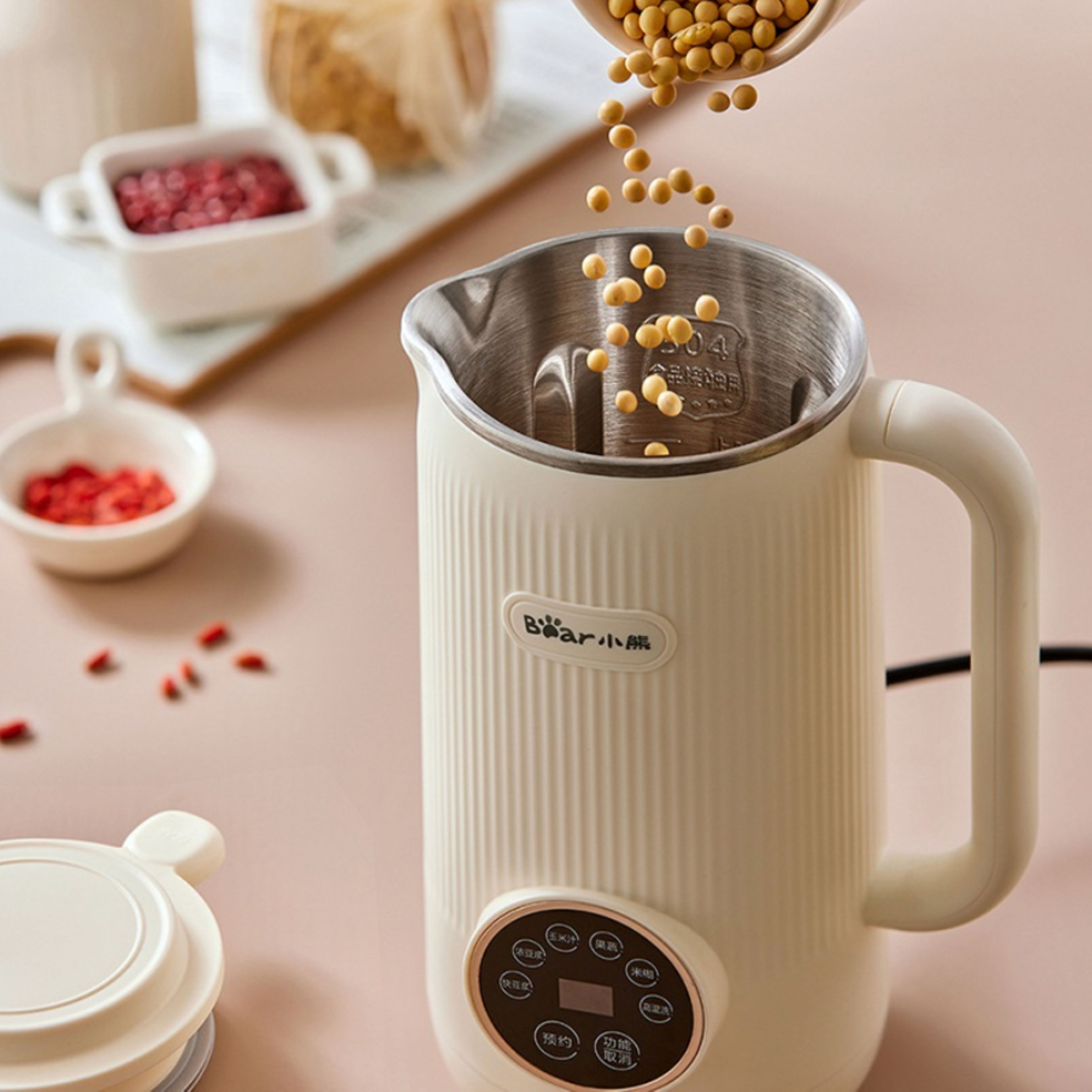 Máy làm sữa hạt Bear DJJ-D06W5 (SMM-4H06S) - 1 Lít - Hàng Chính Hãng