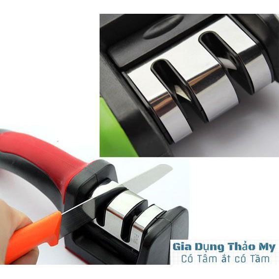 Dụng cụ mài dao, kéo cầm tay 3 rãnh