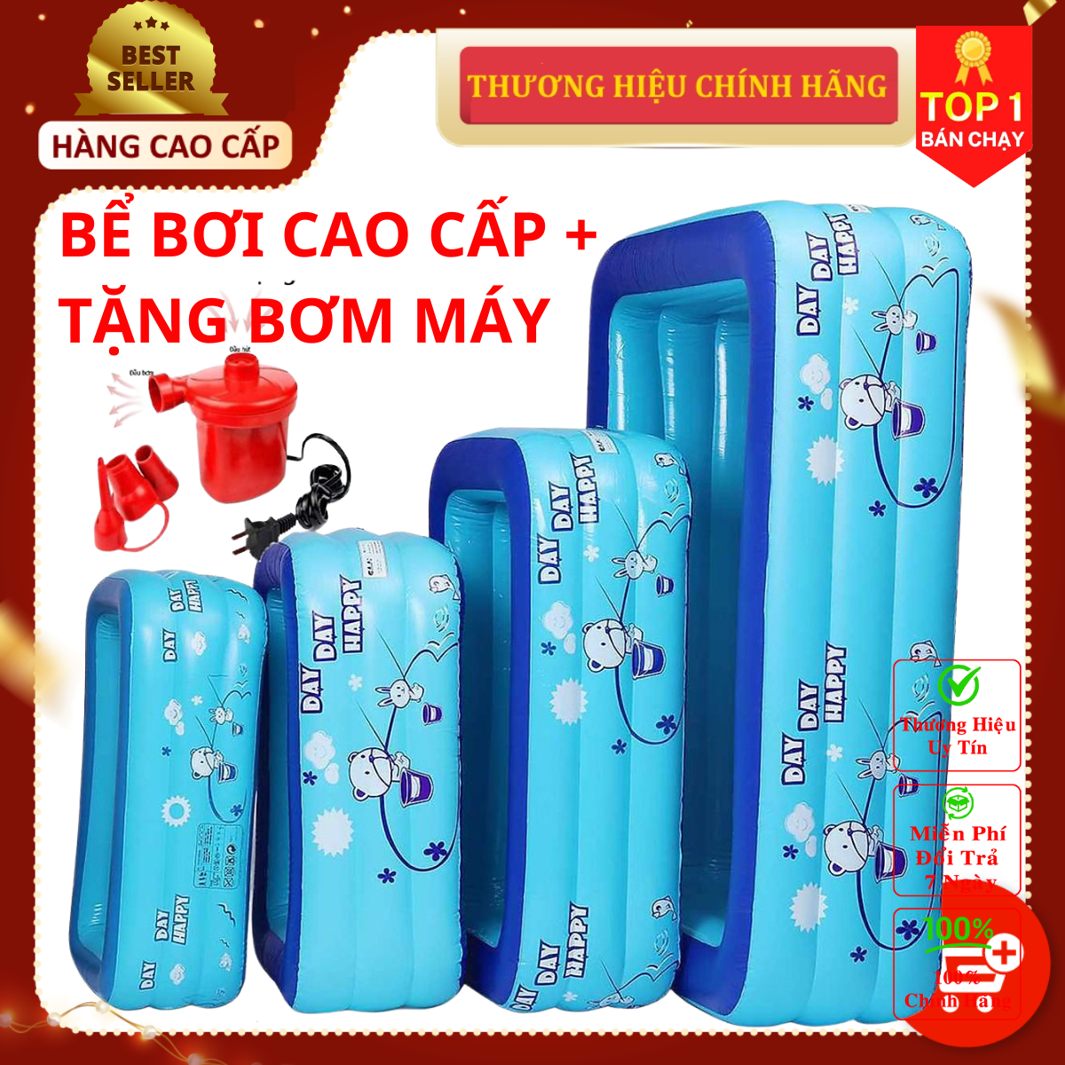 Bể bơi cho bé, hồ bơi trẻ em loại dày hình chữ nhật 1m2, 1m3, 1m5, 1m8, 2m1 | 2 tầng, 3 tầng, Bể Bơi Phao Bơi Trong Nhà 3 Tầng Cho Trẻ Em, Hồ Bơi Tắm Cho Bé Dày Dặn, Bể bơi cho bé, Hồ bơi trẻ em - dododios