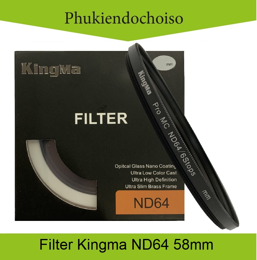 Kính lọc Kingma Pro MC ND64 (giảm 6 Stop), Hàng chính hãng