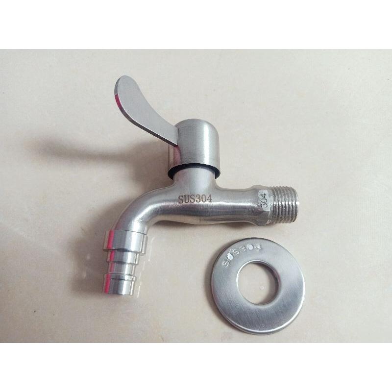 VÒI HỒ, VÒI MÁY GIẶT, VÒI XẢ XÔ INOX SUS 304 VH03