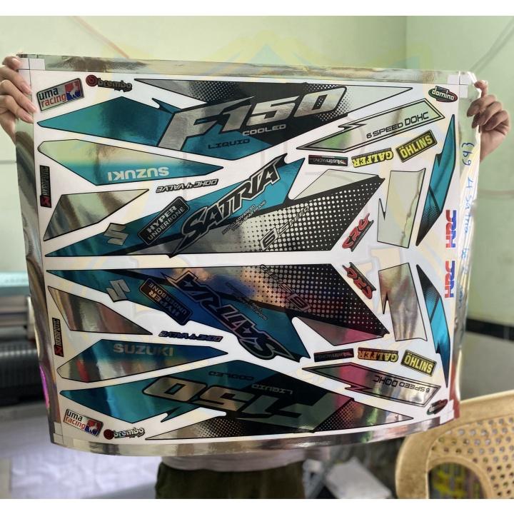 Tem rời satria fi Crom cao cấp đen