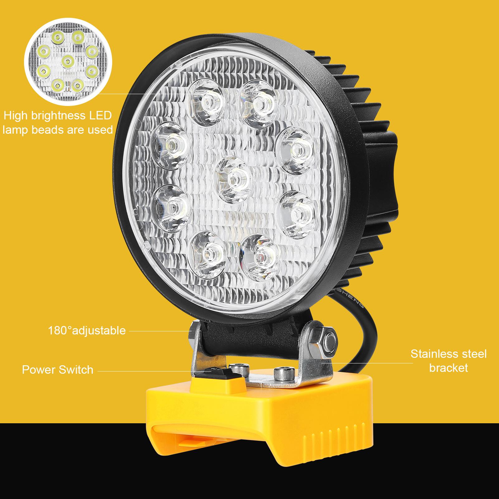 Portable Lamp Outdoor Work Light Handheld 27W Flashlight High Brightness LED Light Lithium Battery Easy Carrying Floodlight
