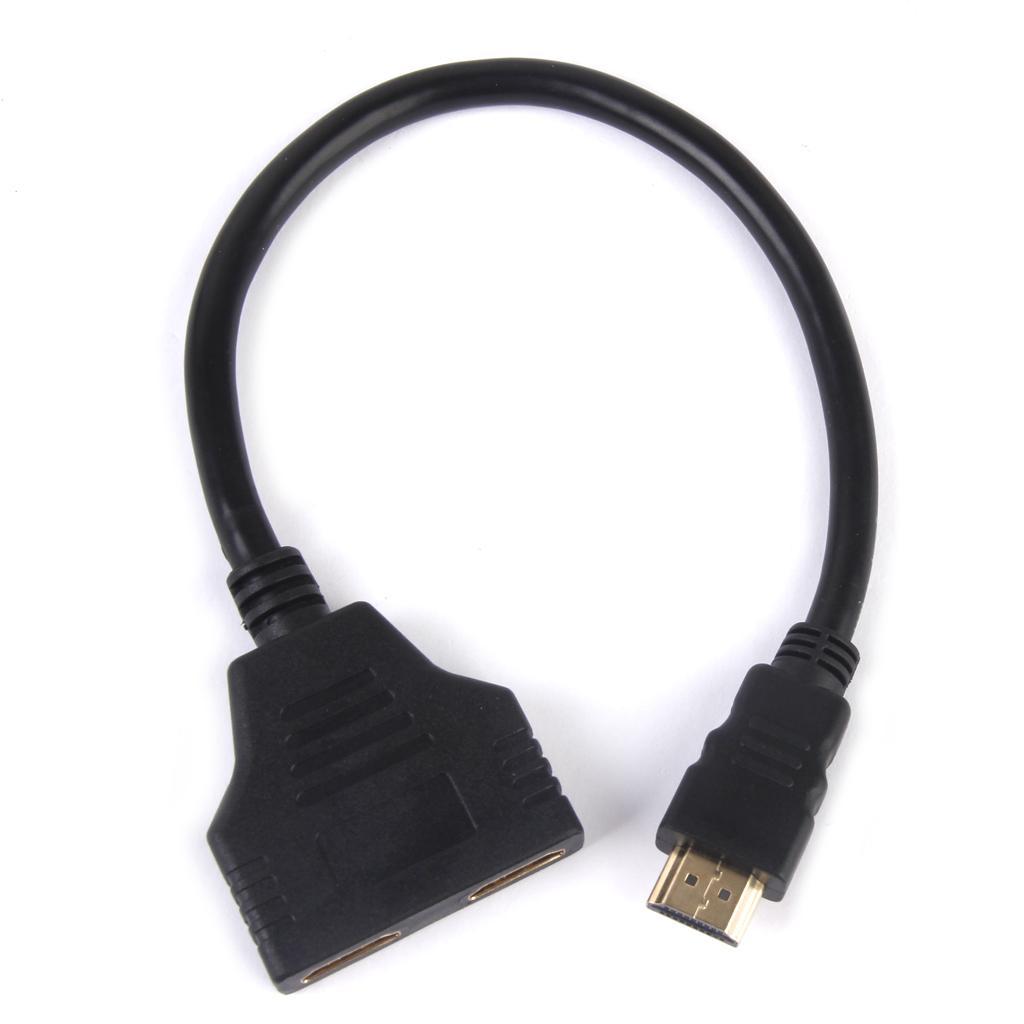 Male to 2 Female Adapter Cable Converter for HDTV LCD Monitor