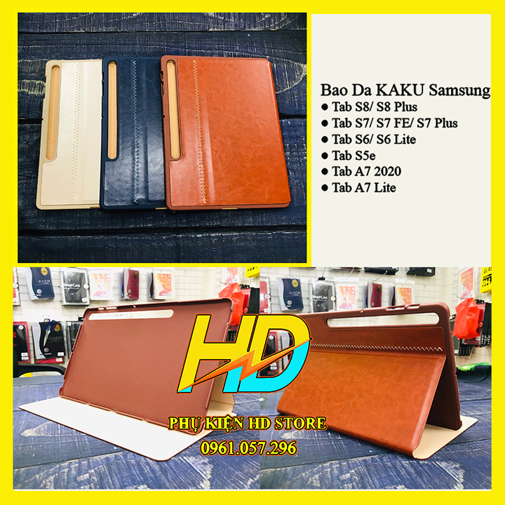 Bao Da Dành Cho Samsung Galaxy Tab S7+ Plus - T970/T975 Chính Hãng KAKU Cao Cấp - Hàng Chính Hãng