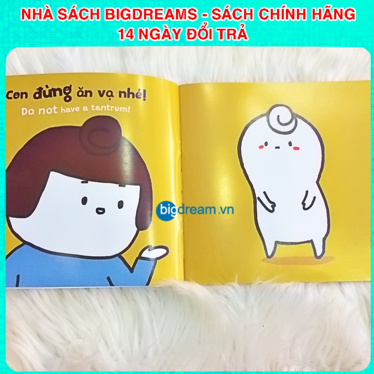 BẢN MỚI SONG NGỮ Miu Bé Nhỏ - Đừng Ăn Vạ Nhé! Phần 1 Ehon Kĩ Năng Sống Cho Bé 1-6 Tuổi Miu miu tự lập hiểu chuyện