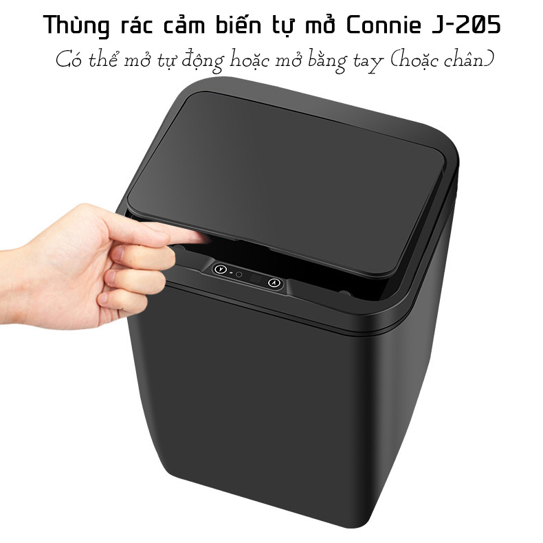 Thùng đựng rác cảm biến tự đóng mở cao cấp TZL-12 sang trọng sạch sẽ tiện dụng