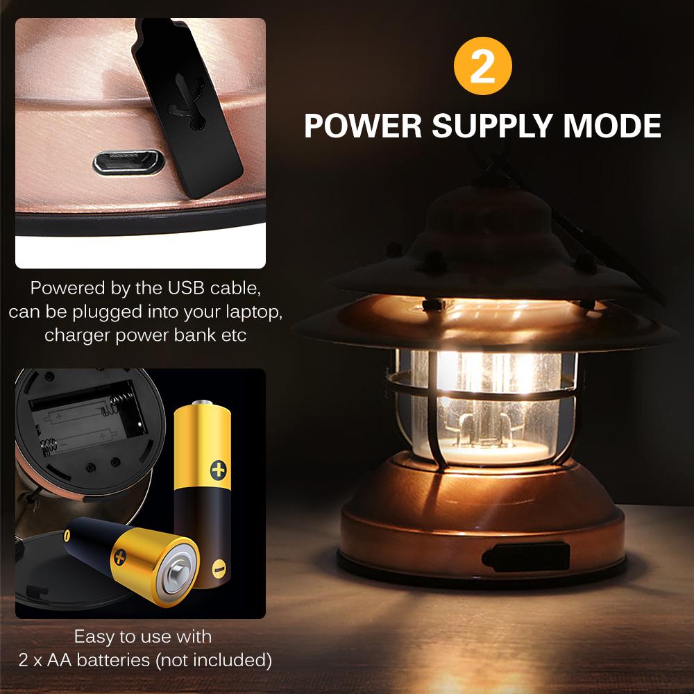 Đèn Lồng Cắm Trại Treo Mini Usb Chống Nước Với 2 Chế Độ Chiếu Sáng Để Trang Trí Sân Vườn