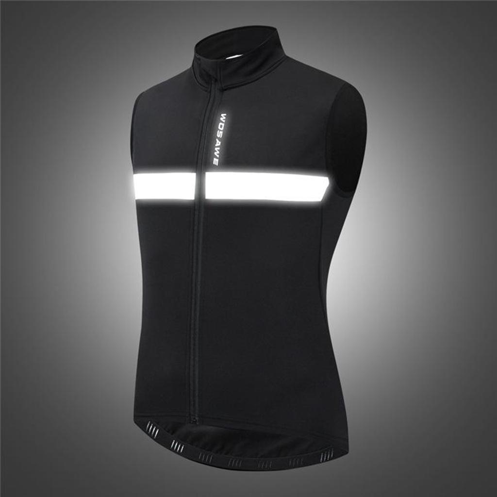 Reflective Cycling Vest Windproof Gilet Jersey High Visibility