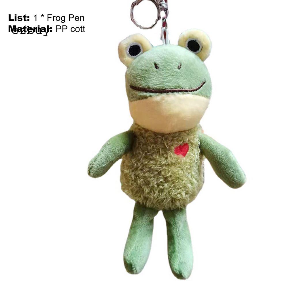 Fade-less Frog Pendant Plush Mini Frog Pendant Anti-pilling for Bag