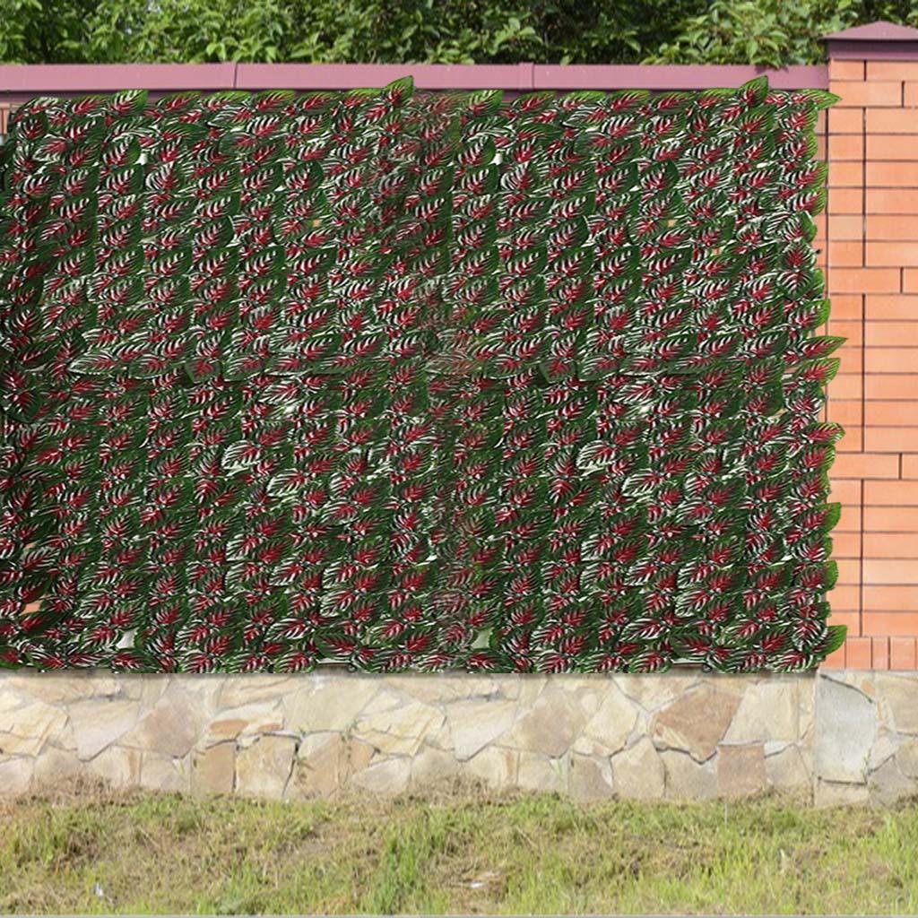 Patio 19.69''x118.11'' inches Faux Leaf Privacy Fence Screen Artificial Leaf Vine Climbing Gardening Outdoor Backyard Decoration Fence Cover