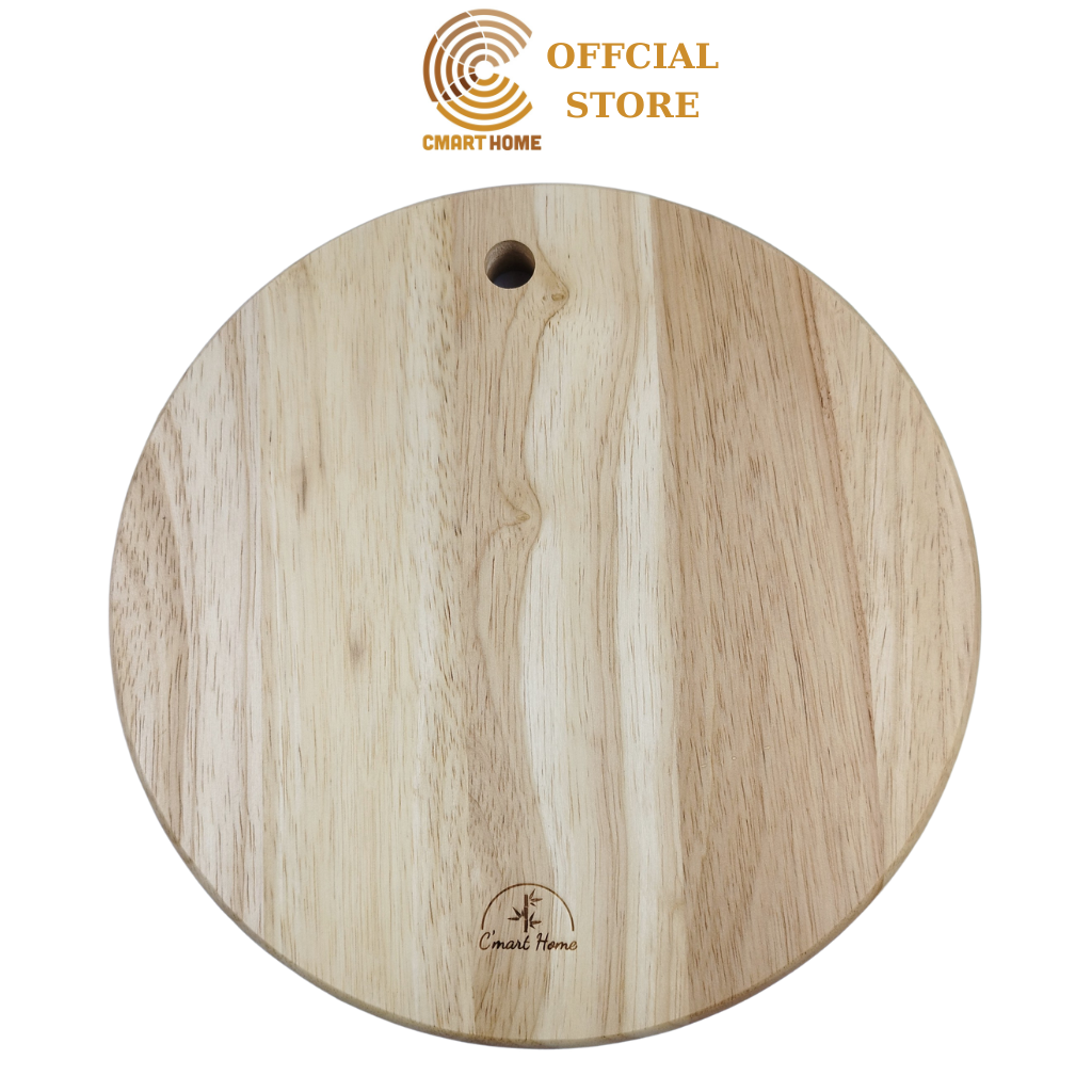 Thớt Gỗ Tròn/Chữ Nhật Cao Cấp Bền Đẹp Sang Trọng Cho Gian Bếp