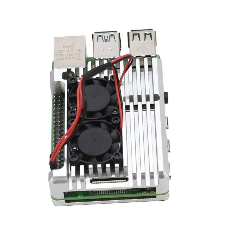 Vỏ Nhôm Kèm Quạt Tản Nhiệt Cho Raspberry Pi 4b
