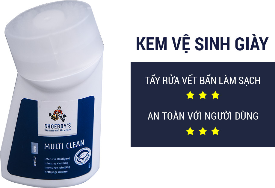 Combo Xịt chống thấm, kem vệ sinh, xi đánh giày Shoeboy's chính hãng nhập khẩu từ Đức (SB-AD2)