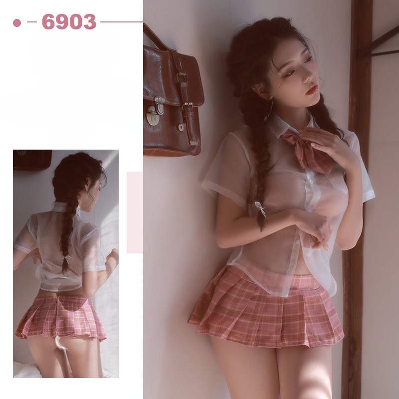 Bộ Cosplay Học Sinh Xuyên Thấu Gợi Cảm (Không kèm tất) - B.Lingerie