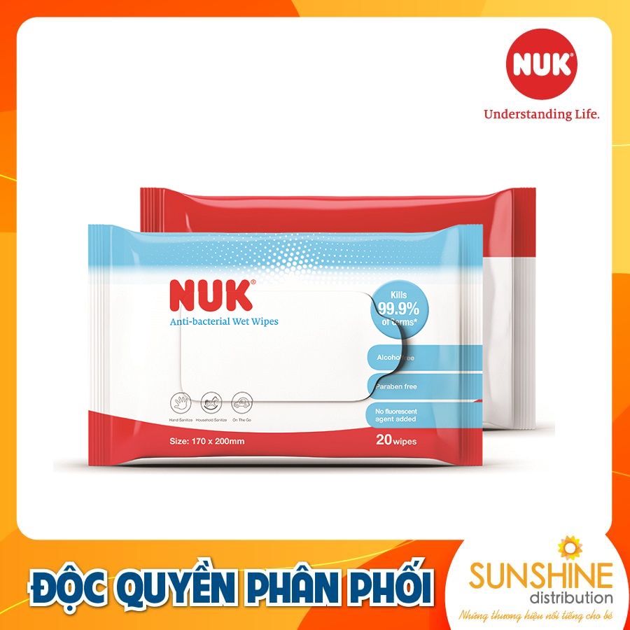 KHĂN ƯỚT DIỆT KHUẨN NUK KHÔNG CHỨA CỒN