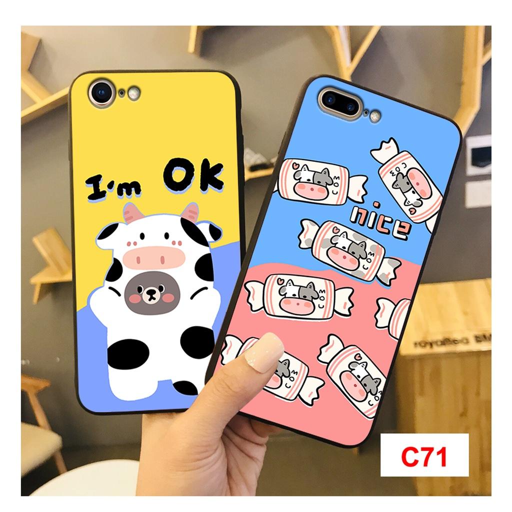 Ốp Lưng Dành Cho IPhone 7 plus - 8 plus In Hình Bò Sữa Đa Dạng Nhiều Màu Sắc Mới Lạ P2