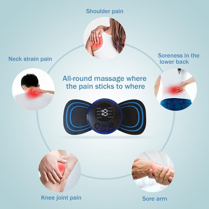 Miếng Dán Massage Xung Điện Có Sạc USB Giảm Nhức Mỏi Hiệu Quả, Thư Giãn