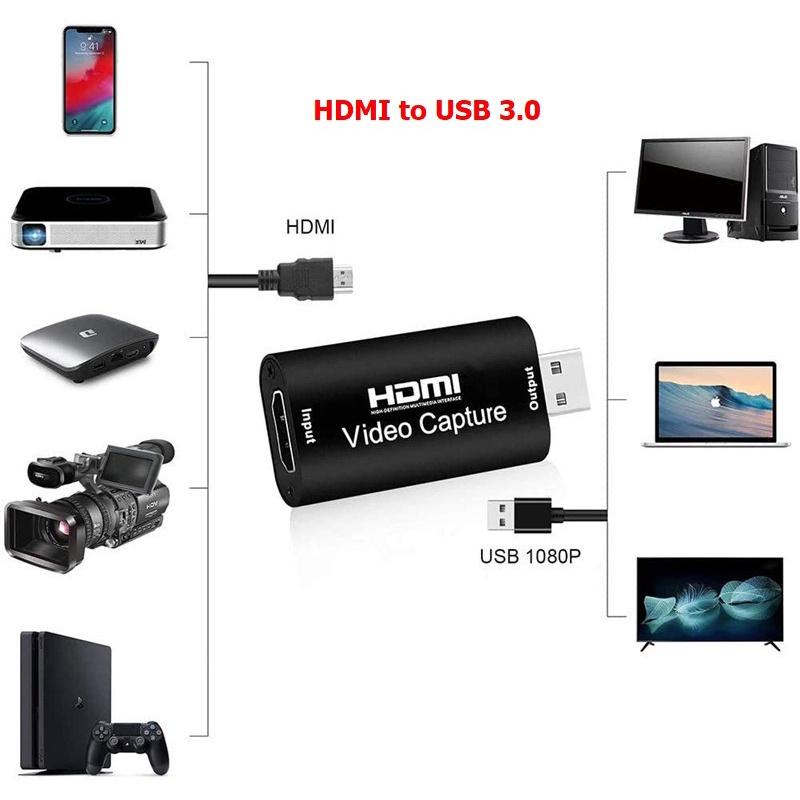 HDMI Video capture USB3.0 cho Máy ảnh ghi hình vào Máy tính Hội nghị trực tuyến