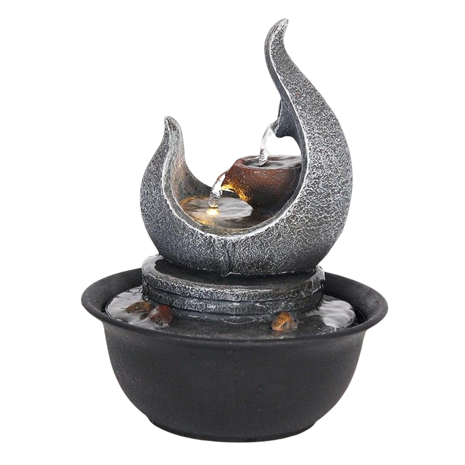 Desktop Water Fountain Waterfall Fountain Tabletop Fountain for Ornaments