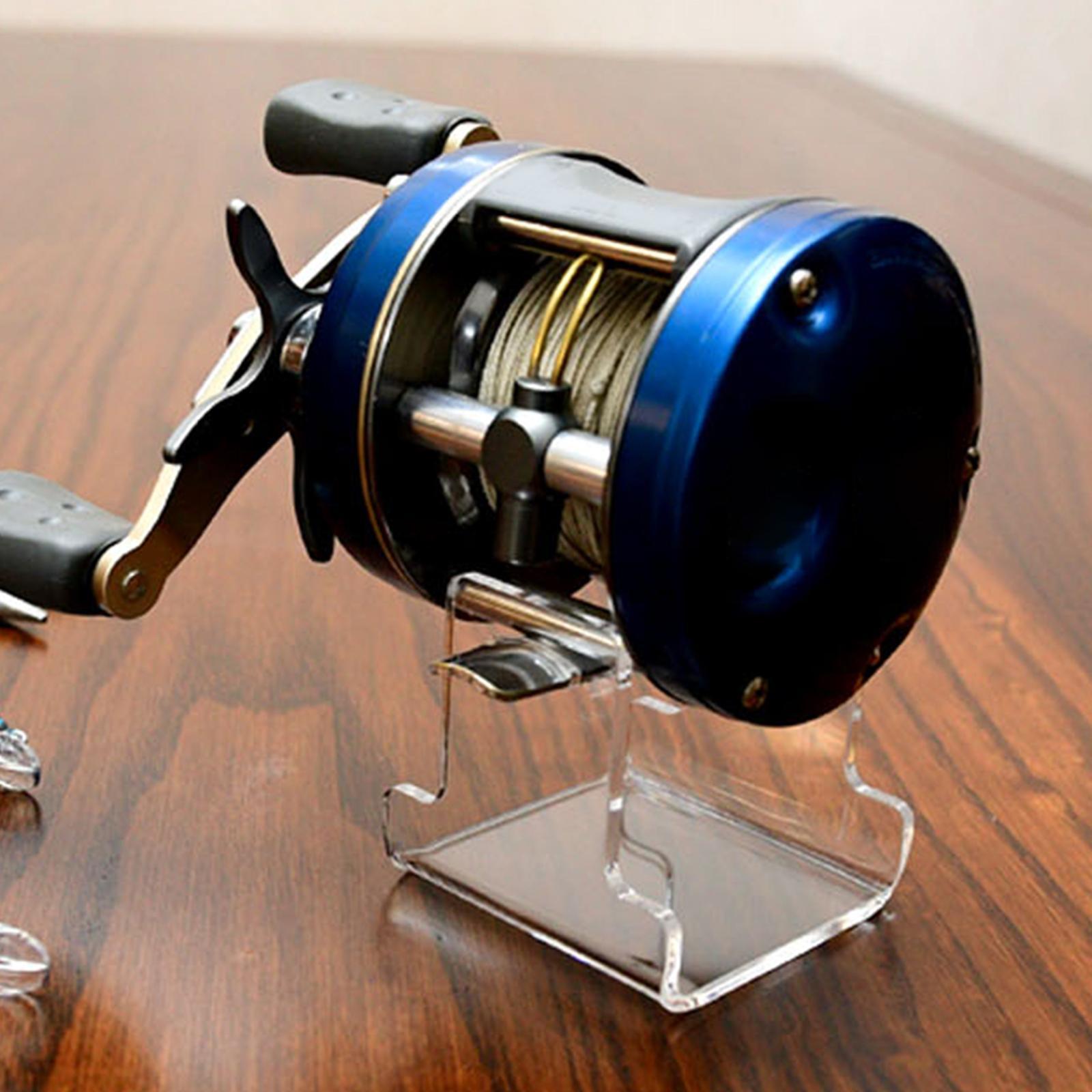 Fishing Reel Display Stand Organizing Rack Acrylic Accs Solid Portable
