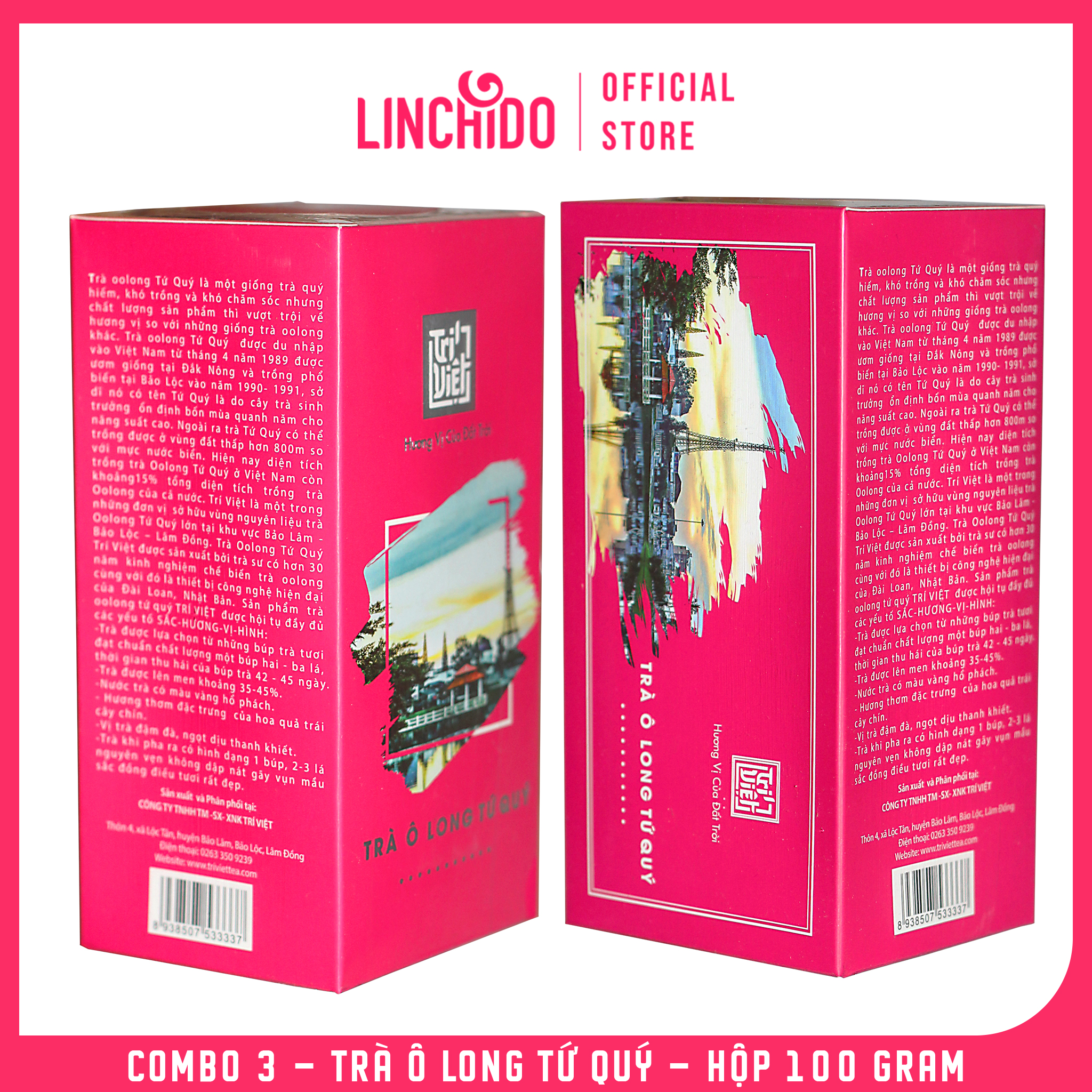 Combo 3 - Trà Ô Long Tứ Quý - Hộp 100G
