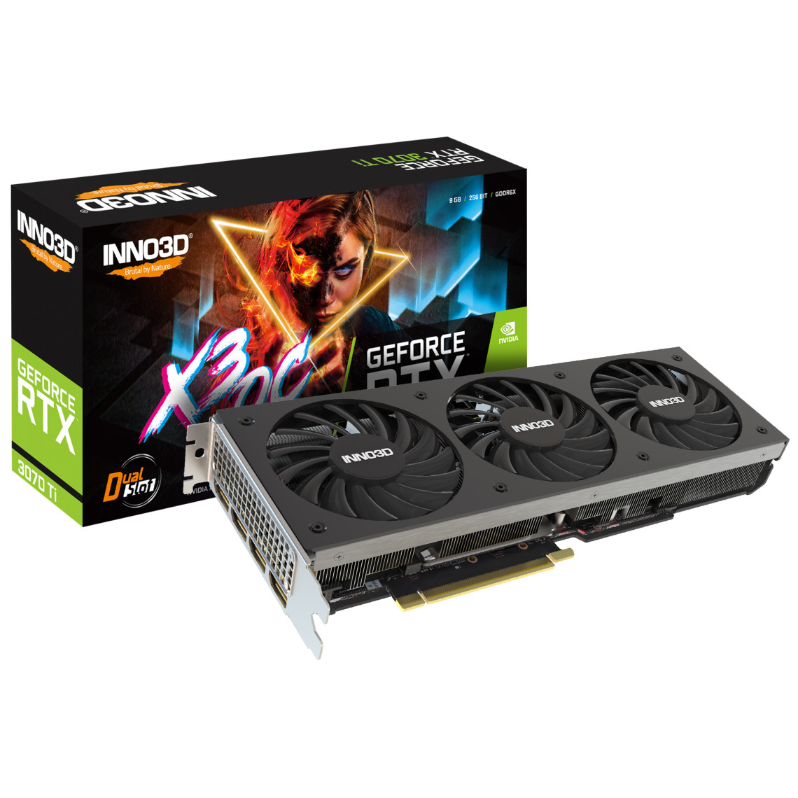 Card đồ họa VGA INNO3D GeForce RTX 3070 Ti X3 OC ( N307T3-086XX-1820VA45 ) - Hàng Chính Hãng