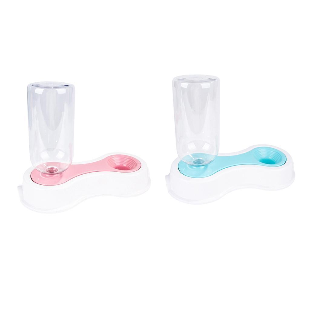 Automatic Pet Dog Cat Rabbit Water Dispenser Dish Bowl Feeder Antiskid Blue
