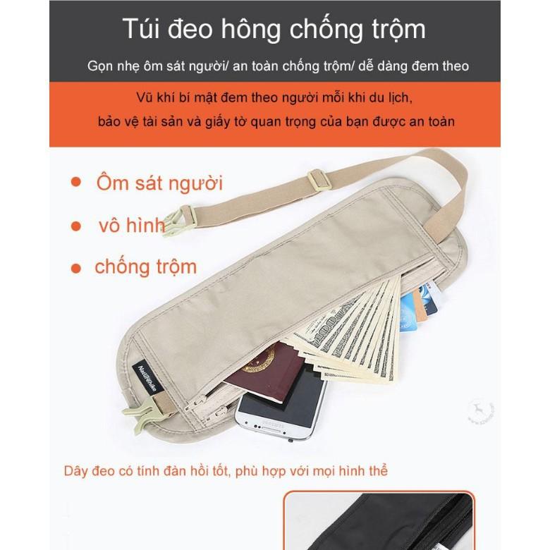 Túi đeo hông đa năng chống trộm (Nâu | Xám)