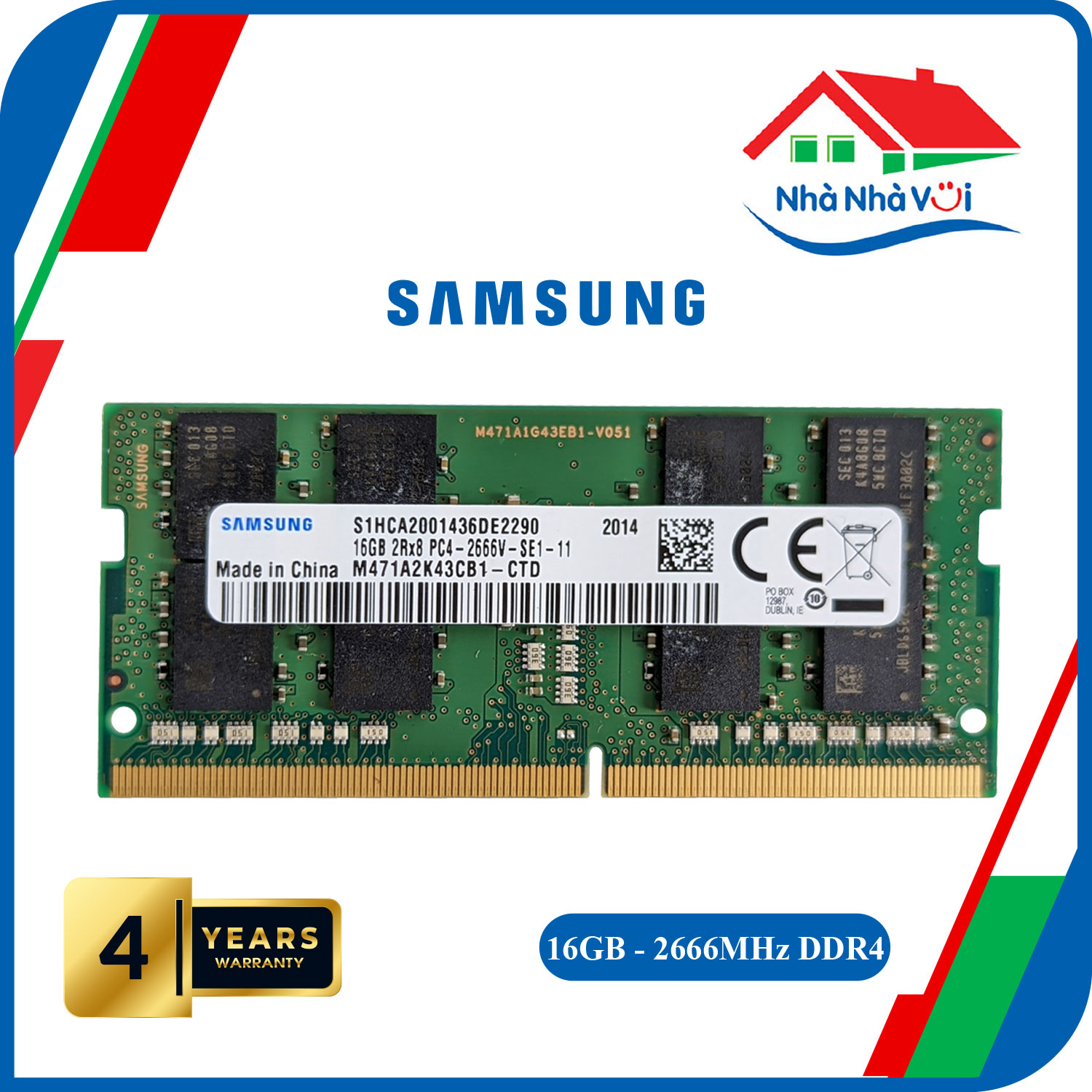 Ram Laptop Samsung 16GB Bus 2666 2Rx8 DDR4 - Hàng Nhập Khẩu