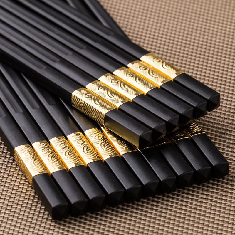 Đũa mạ vàng hợp kim siêu sang chảnh /1 bộ 10 đôi/