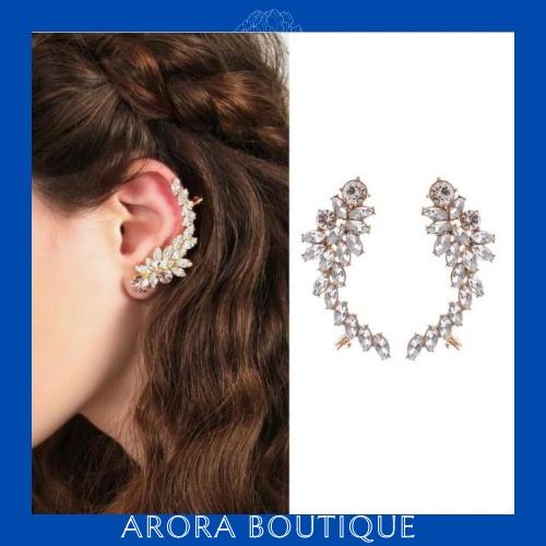 Hoa tai đính đá gài nhiều mẫu cá tính - Bông tai đá phong cách âu mỹ - Arora Boutique