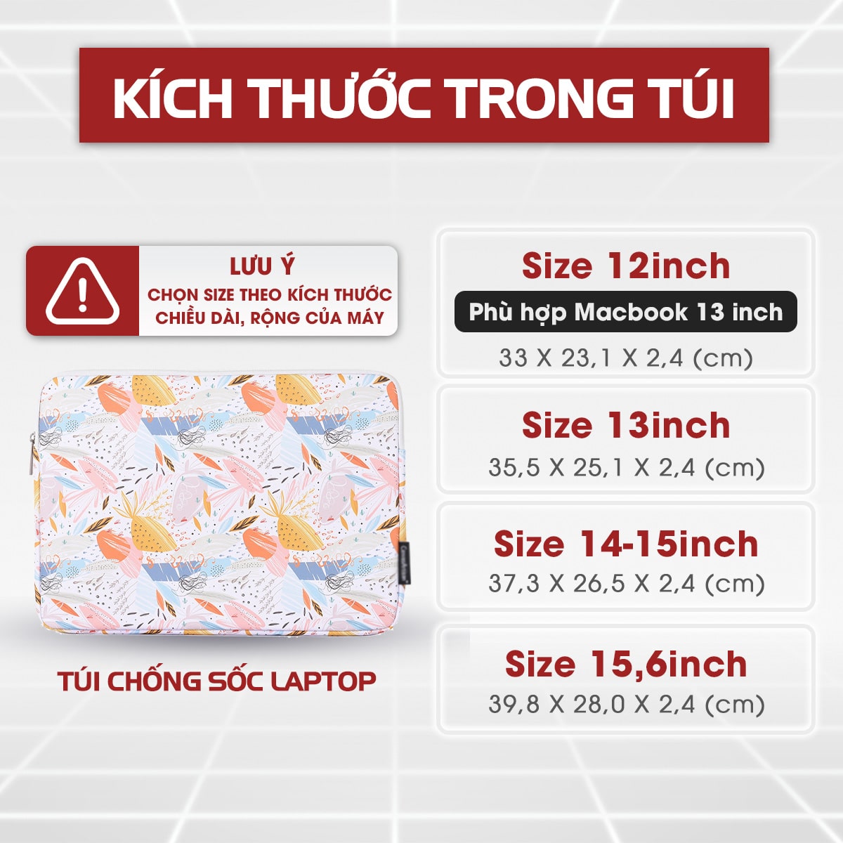 Túi chống sốc laptop dễ thương cute GUBAG, họa tiết thời trang, bền đẹp, lót nhung dày dặn chống sốc cực tốt