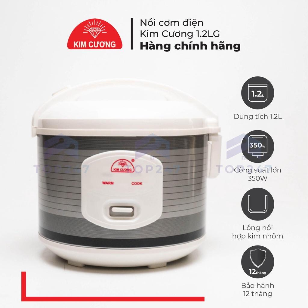 Nồi Cơm Điện Kim Cương 1.2 Lít Nắp Gài Không Chống Dính - Hàng Chính Hãng