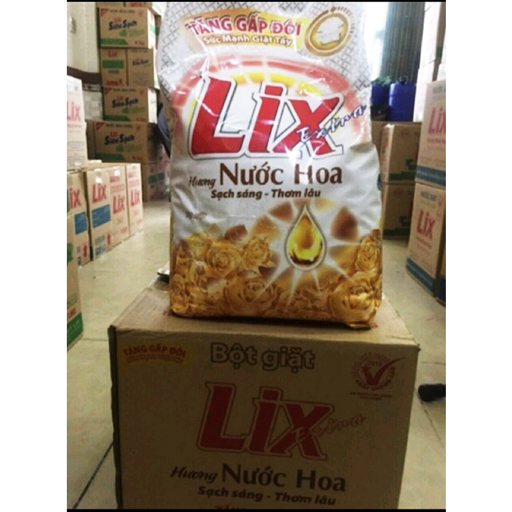 Bột Giặt Lix Extra Hương Nước Hoa 5.5Kg - Tăng Gấp Đôi Sức Mạnh Giặt Tẩy