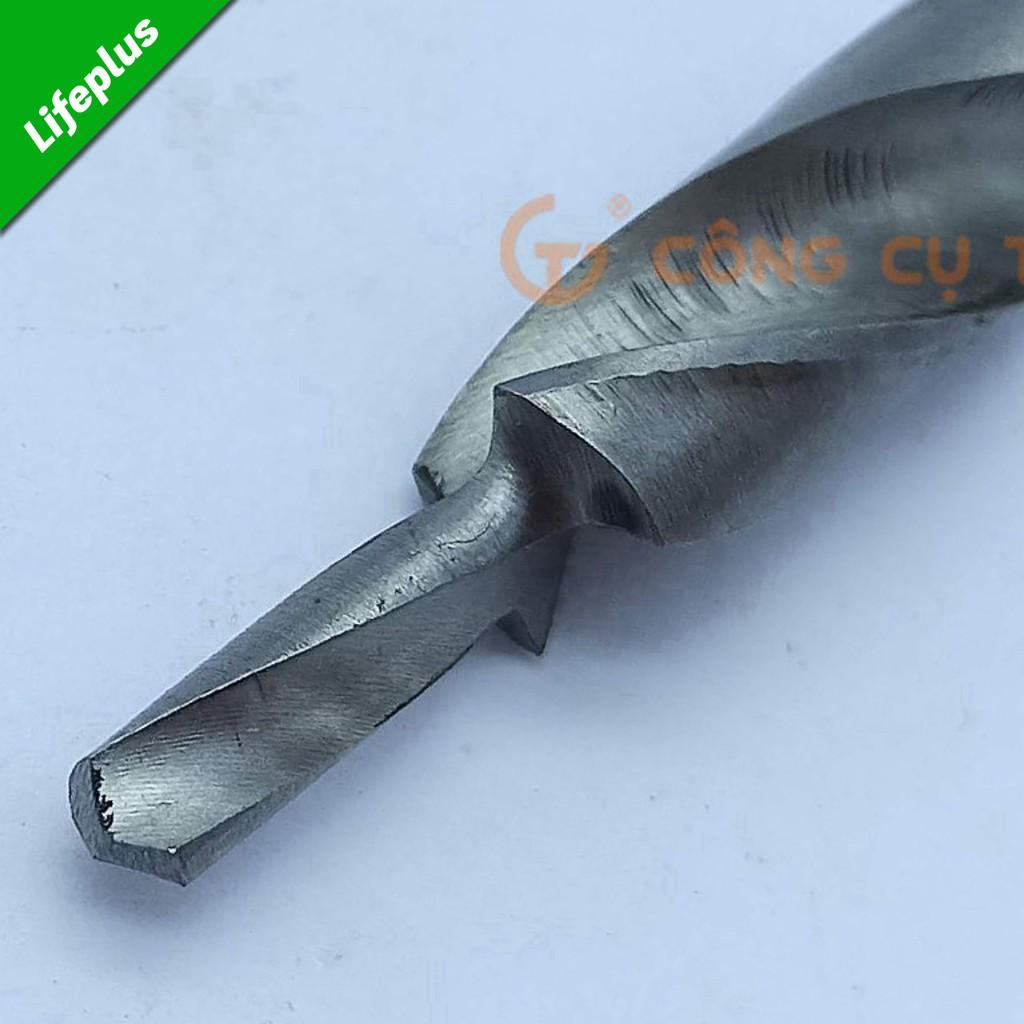 Mũi khoan xiên 2 tầng trụ xoắn trắng 4.2 - 9.0mm chuôi tròn dài 125mm