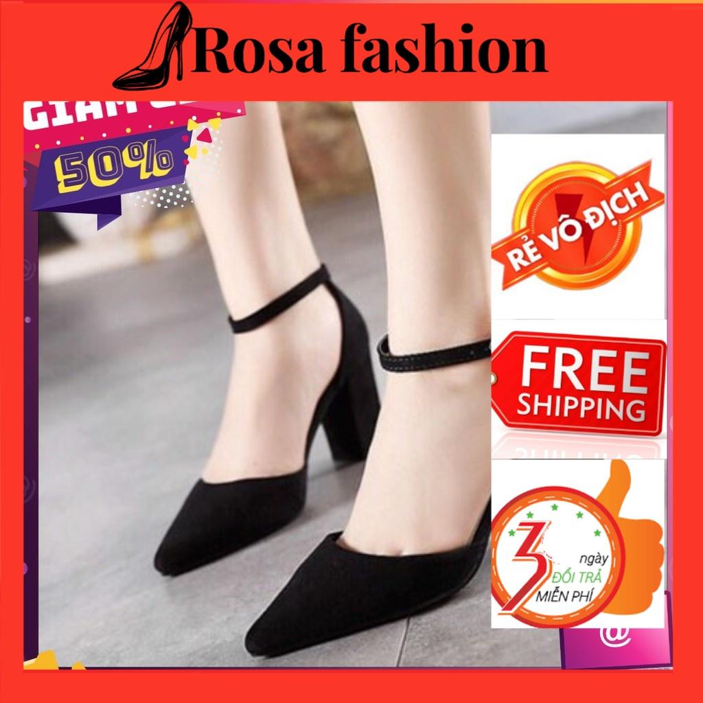 Giày cao gót Rosa 7 phân bít mũi đơn giản