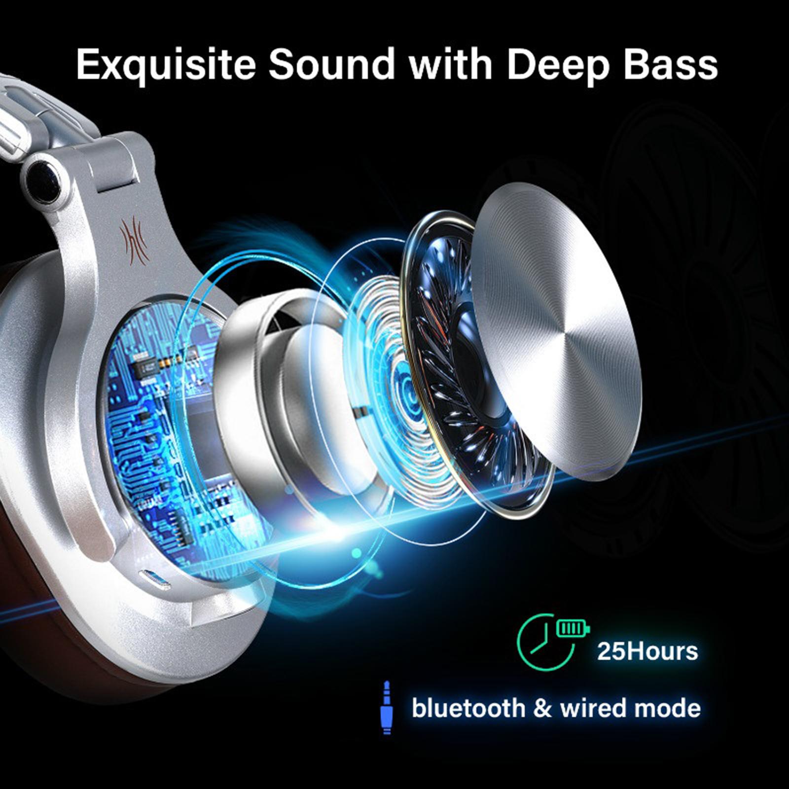 A70 Over-Ear DJ Bluetooth Headphone Headsets for Studio Monitoring Black