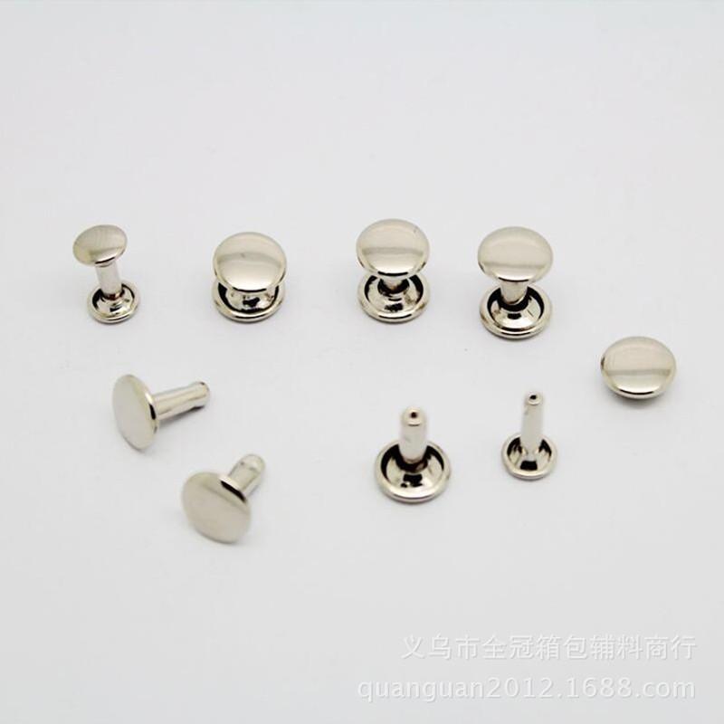 100pcs 6mm Round Mushroom Shaped Metal Rivets DIY Punk Style