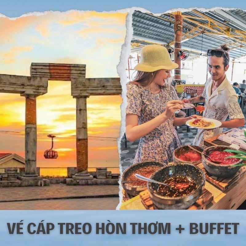 Vé Cáp Treo Hòn Thơm Phú Quốc, Buffet Trưa, Công Viên Nước Aquatopia, Giao Vé QR Code Tiện Lợi, Không Phải Xếp Hàng