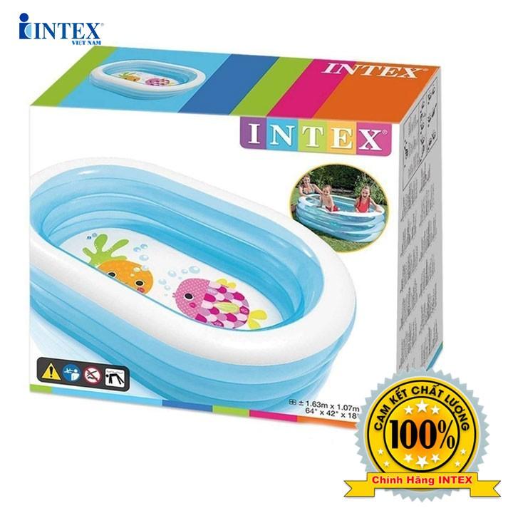 Bể bơi phao mini trẻ em trong nhà 57482 phù hợp cho bé từ 1 đến 5 tuổi dài 1m62 rông 1m07-giadungthongminhhn84