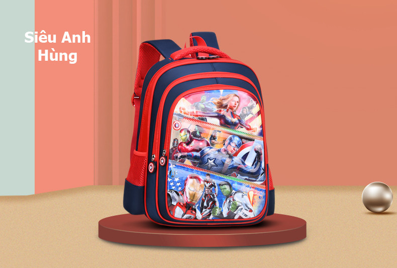 Balo học sinh cao cấp 3 ngăn lớn siêu nhẹ với thiết kế dễ thương TX00308