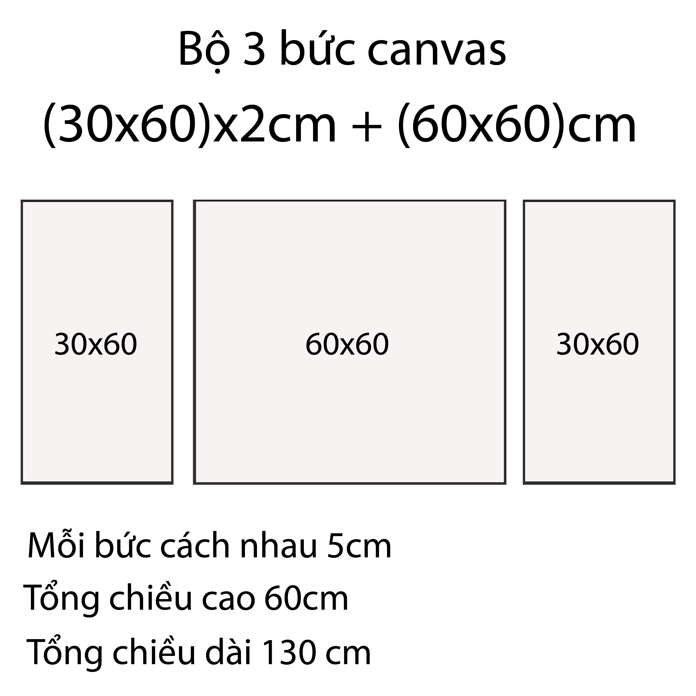 Tranh Bộ 3 Decor Tường Sang Trọng - Tranh Canvas Những Chú Hươu Nghệ Thuật