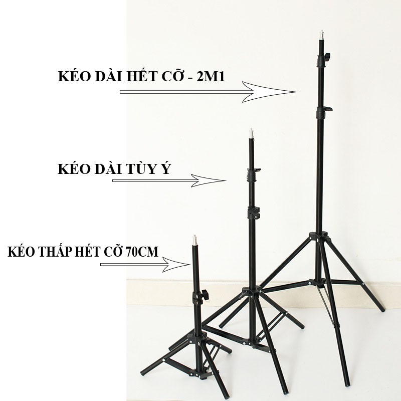 Chân tripod quay TIKTOK, chụp ảnh, livestream chuyên nghiệp - Kèm kẹp điện thoại điều chỉnh 360 - Chiều cao từ 60cm đến 2m - Thiết kế chắc chắn, cứng cáp - Gấp gọn tiện dụng - Tặng remote bluetooth chụp ảnh từ xa - Hàng nhập khẩu