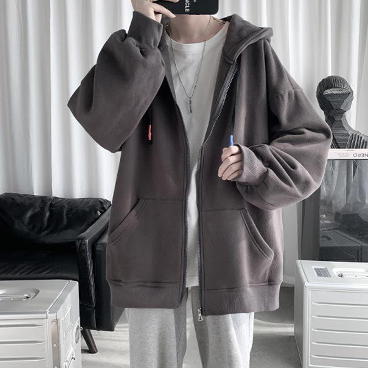 Áo hoodies zip Hoodie Nam Size lớn Form Thoải mái Hoodie có khóa Áo dài tay Có mũ trùm đầu