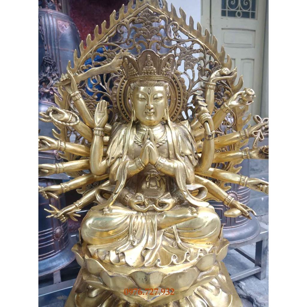 Tượng phật mẫu chuẩn đề bằng đồng cao 41cm, bán tượng chuẩn đề, mẫu tượng chuẩn đề