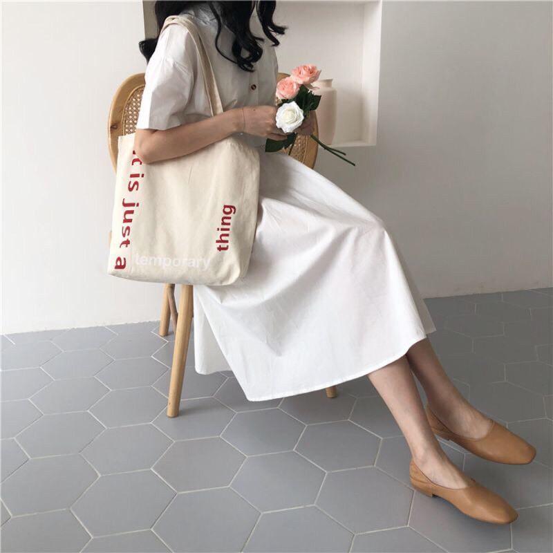 Túi Tote Vải canvas Đẹp Cực Hot có khóa miệng