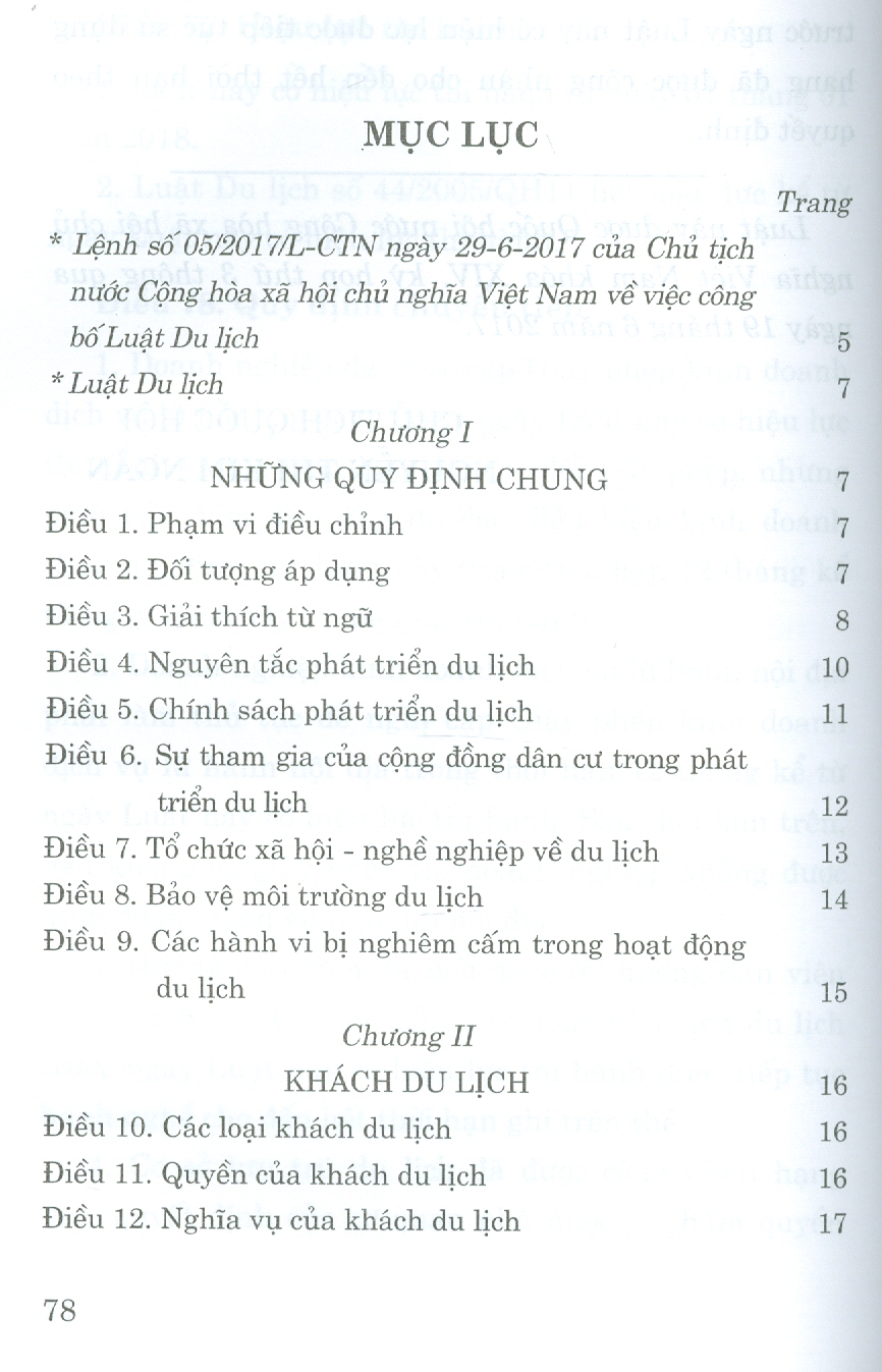 Luật Du Lịch ( Hiện Hành)